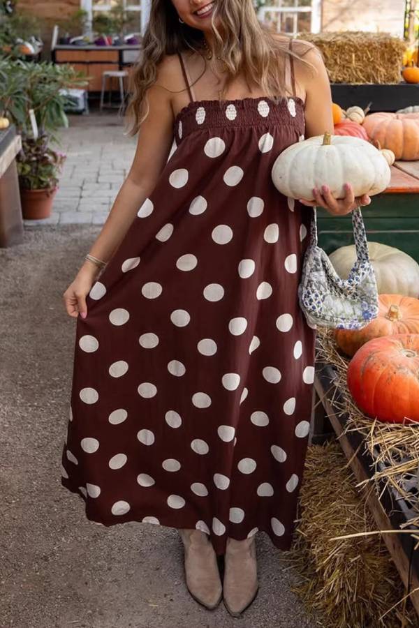 Vestido Largo Lunares Chic de Verano