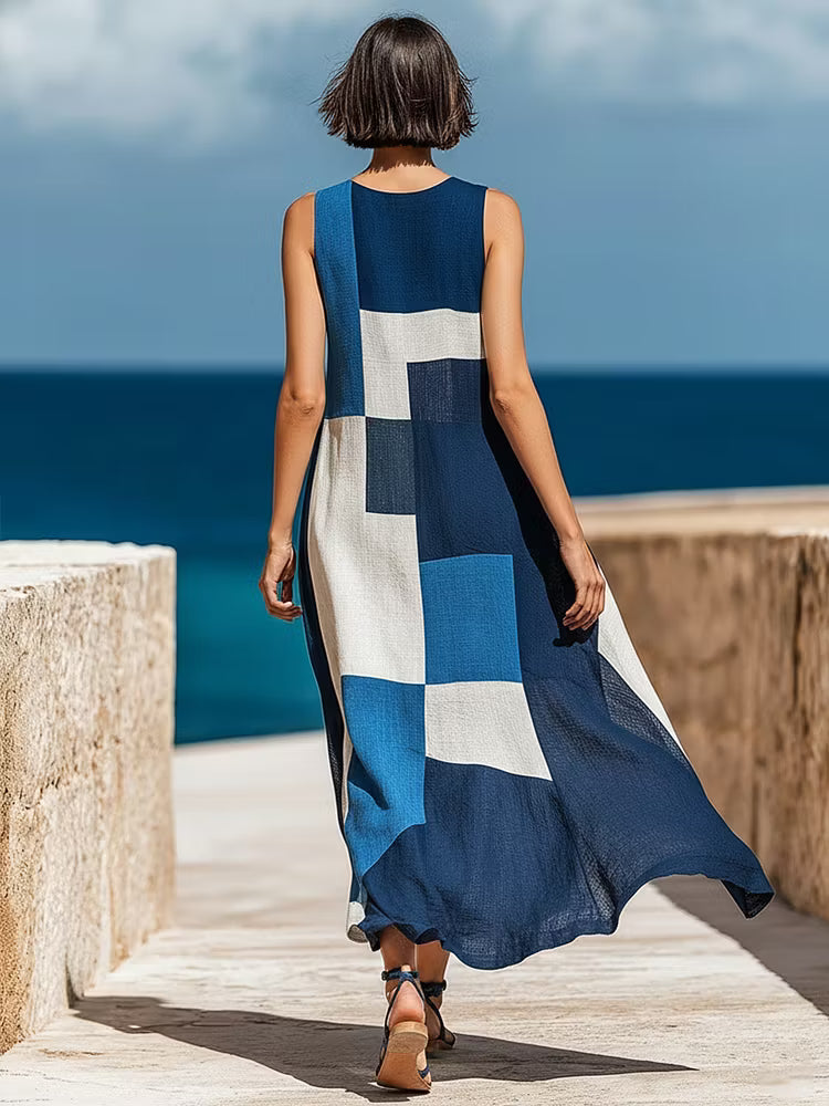Vestido Maxi Block Mediterráneo