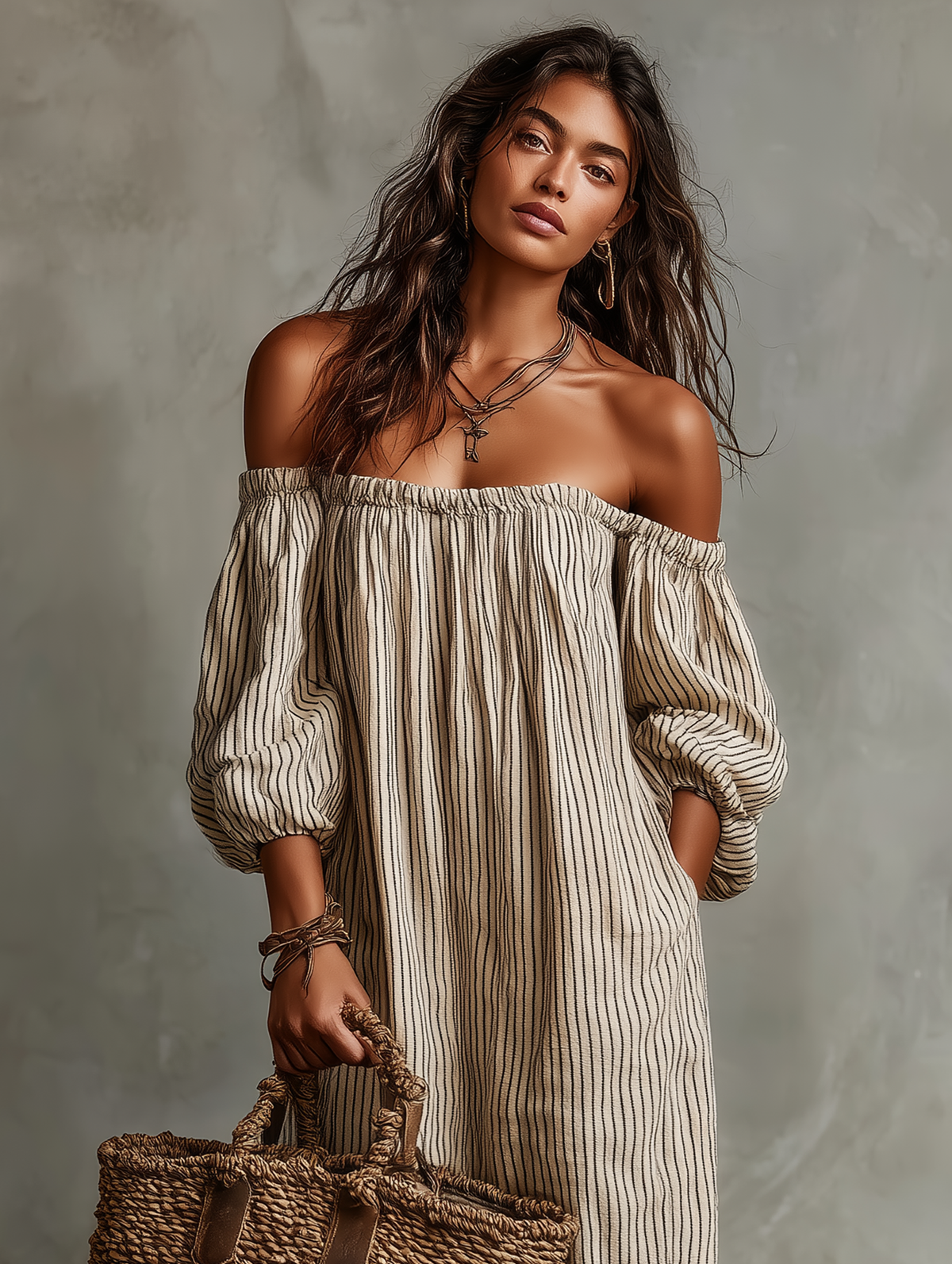 Vestido Maxi de Rayas "Boho Breeze"