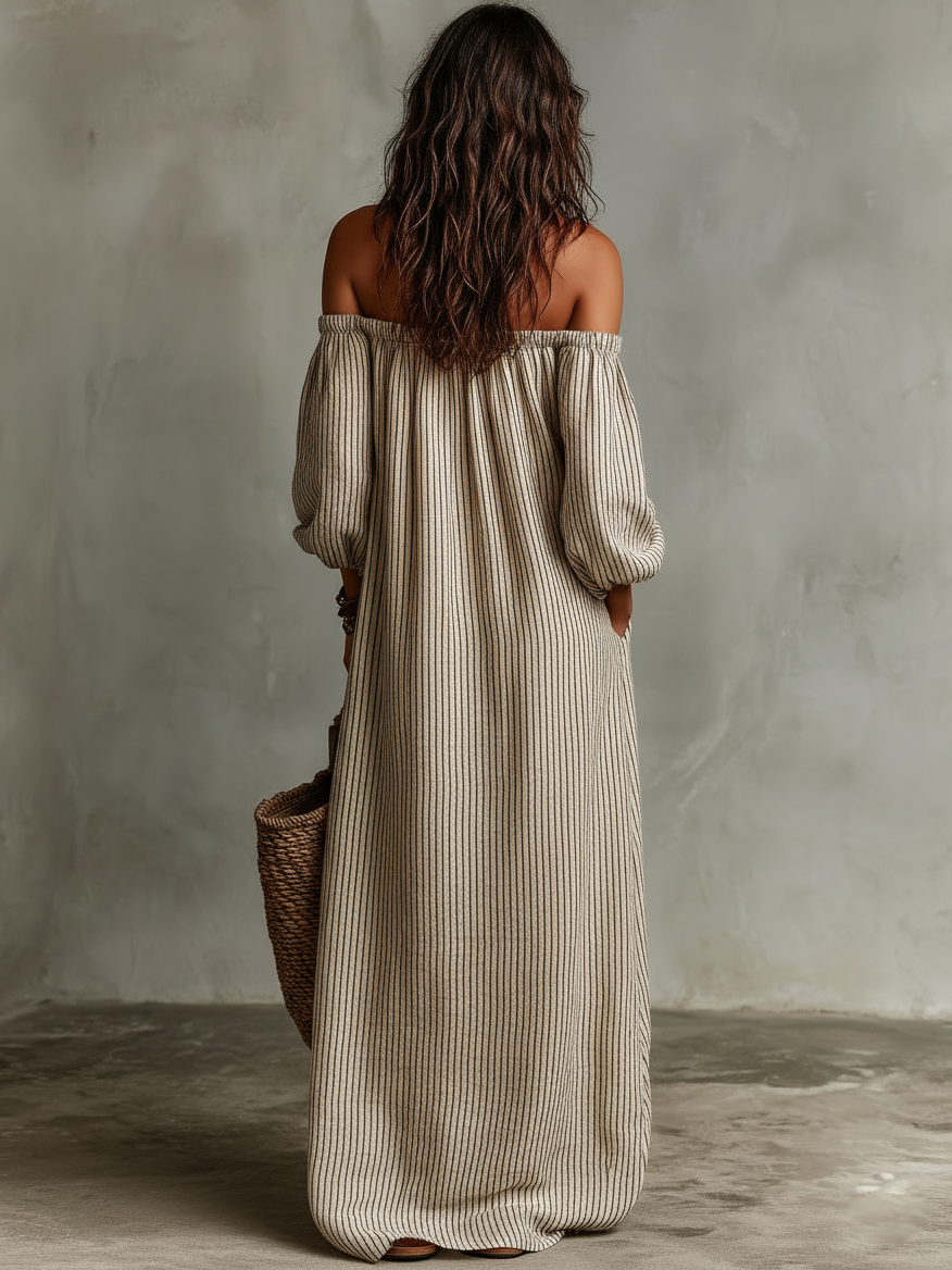 Vestido Maxi de Rayas "Boho Breeze"