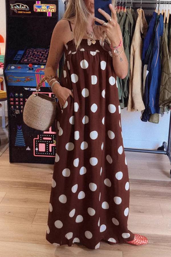 Vestido Largo Lunares Chic de Verano