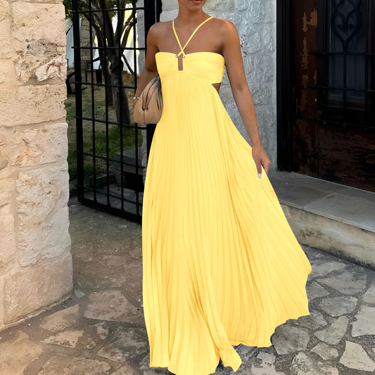 Vestido Plisado Golden Hour