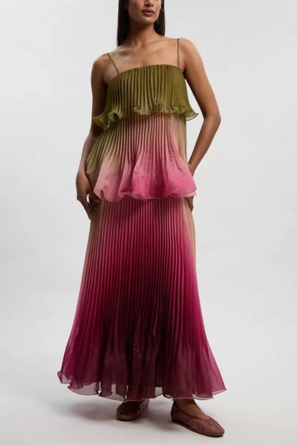 Vestido Plisado Elegancia de Verano Premium