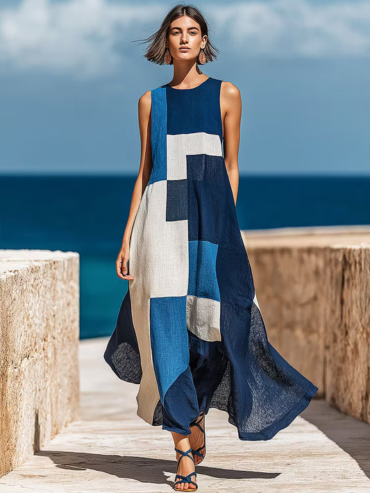 Vestido Maxi Block Mediterráneo