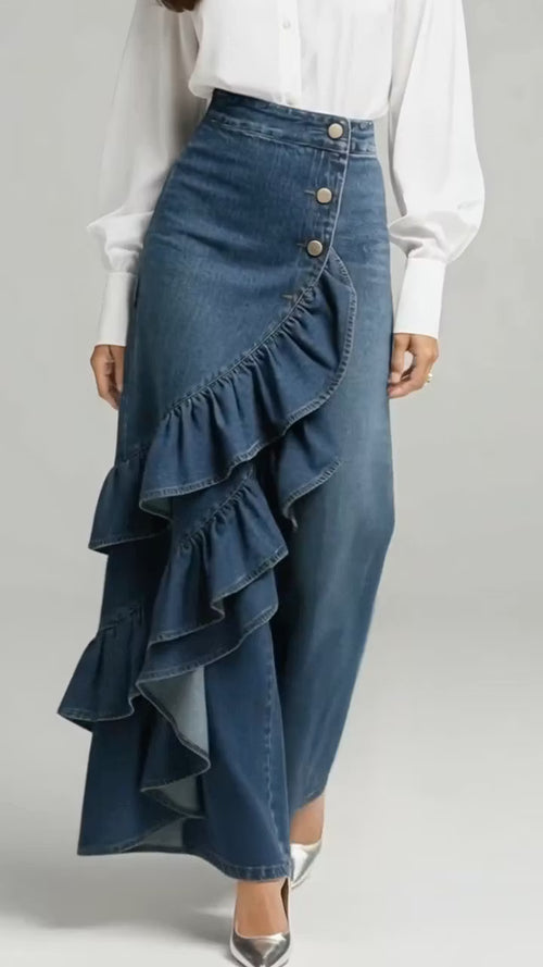Vaquero Asimétrico Ruffle Flow