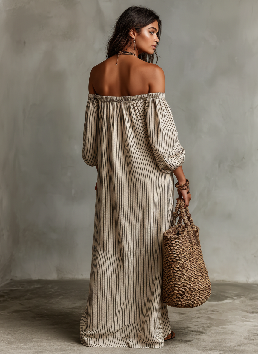 Vestido Maxi de Rayas "Boho Breeze"