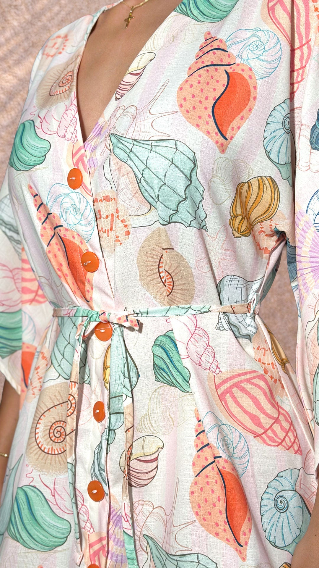 Vestido Midi Caracolas Pastel