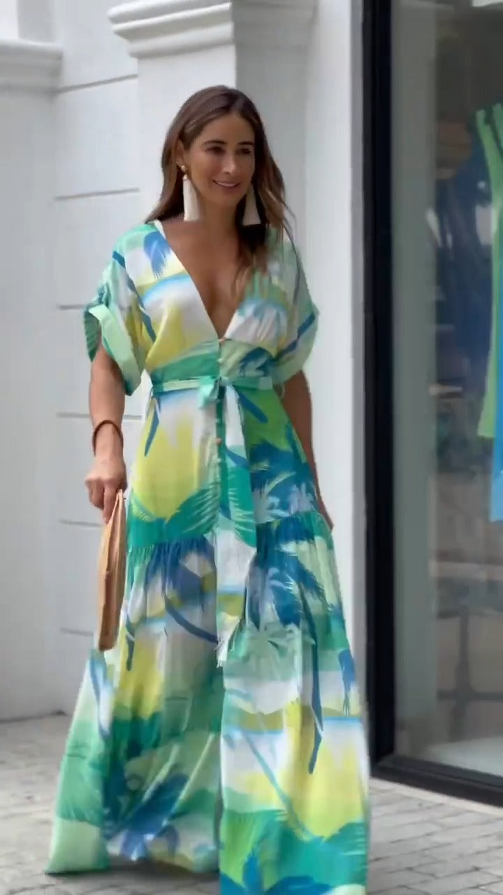 Vestido Maxi Paraíso Tropical