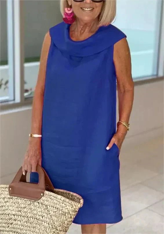 Vestido Midi Cuello Hamaca